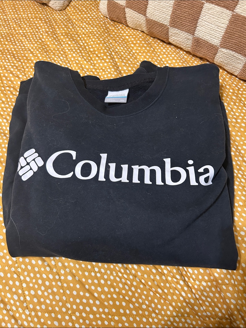 Columbia Black Crewneck Sweatshirt with White Logo